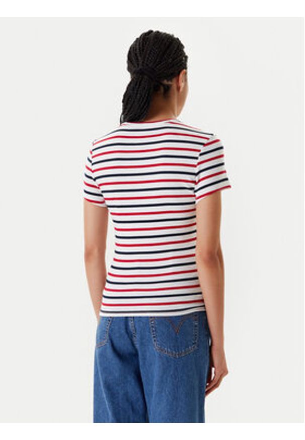 Tommy Jeans T-Shirt Essential DW0DW17383 Kolorowy Slim Fit. Materiał: bawełna. Wzór: kolorowy