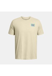 Koszulka męska Under Armour Colorblock Logo LC. Kolor: beżowy. Sport: fitness #1