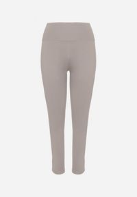 Born2be - Jasnoszare Legginsy z Modelującymi Przeszyciami Selettia. Okazja: na co dzień, na spacer. Kolor: szary. Styl: klasyczny, casual #3