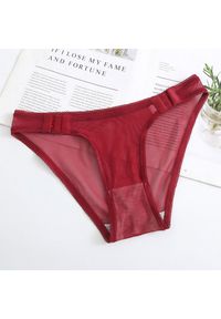 Intica - Tangi z niskim stanem z lekkiego materiału Maiki. Stan: obniżony. Kolor: czerwony. Materiał: materiał