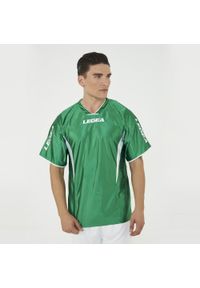 LEGEA - Koszulka na koszykówkę INDIANA. Typ kołnierza: dekolt w serek. Kolor: biały, wielokolorowy, zielony. Materiał: poliester. Wzór: haft. Sport: koszykówka #1