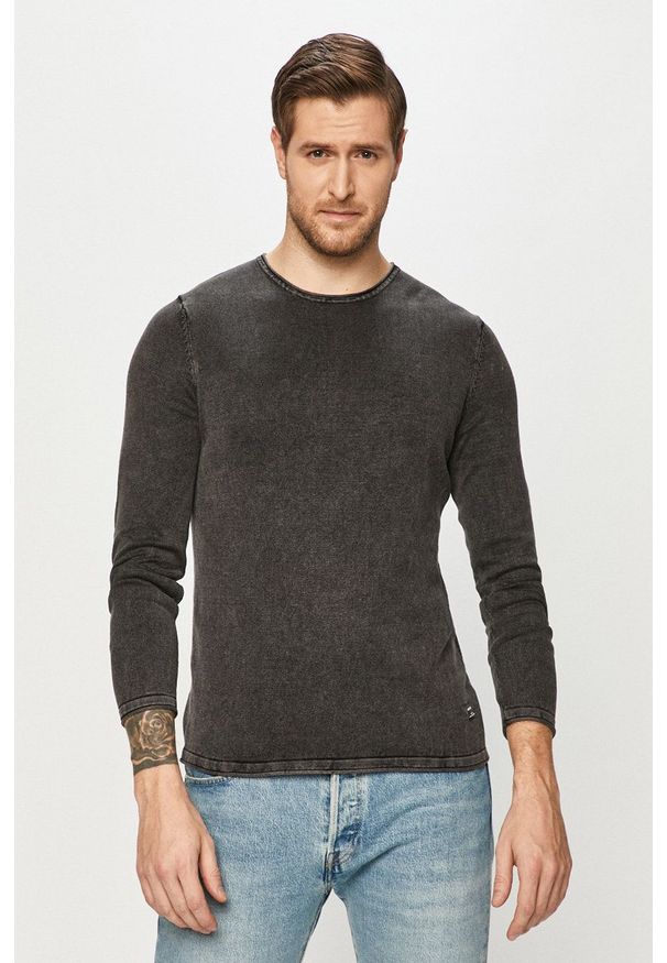 Jack & Jones - Sweter 12174001. Okazja: na co dzień. Kolor: szary. Materiał: dzianina. Styl: casual