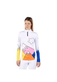 Bluza Rossignol JCC damska W Booster 1/2 zip top biała - L. Kolor: biały