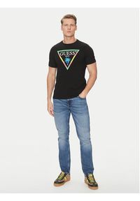 Guess T-Shirt F5GI00 J1314 Czarny Slim Fit. Kolor: czarny. Materiał: bawełna #4