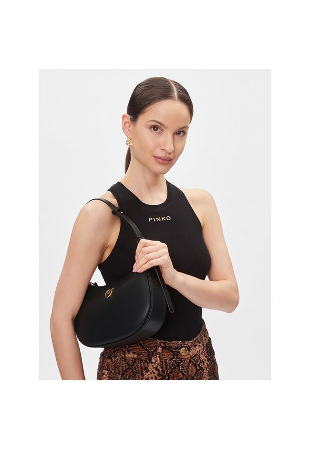 Pinko - Torebka PINKO. Kolor: czarny