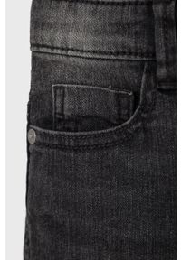 United Colors of Benetton Szorty jeansowe dziecięce kolor czarny regulowana talia. Okazja: na co dzień. Kolor: czarny. Materiał: jeans. Długość: długie. Styl: casual