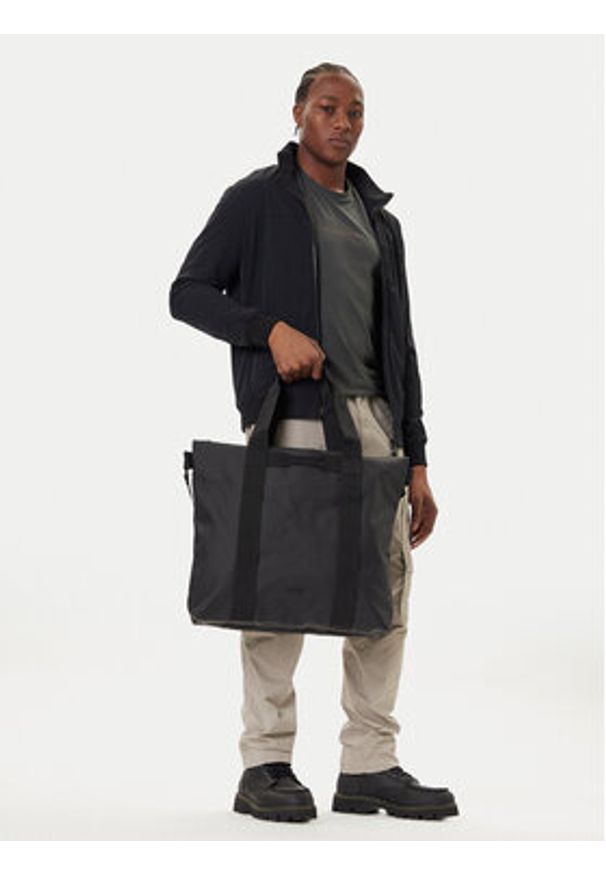 Rains Torba Tote Bag W3 14150 Czarny. Kolor: czarny. Materiał: materiał