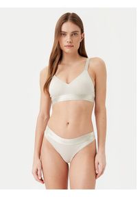 Calvin Klein Underwear Biustonosz bezfiszbinowy 000QF7993E Beżowy. Kolor: beżowy. Materiał: bawełna #3