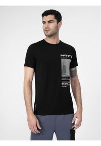 4f - 4F T-Shirt 4FSS23TTSHM306 Czarny Regular Fit. Kolor: czarny. Materiał: bawełna