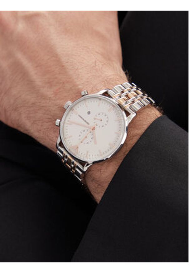 Emporio Armani Zegarek AR0399 Srebrny. Kolor: srebrny