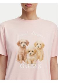 Guess Piżama O6GX05 KH110 Różowy jasny Relaxed Fit. Kolor: różowy. Materiał: syntetyk #3