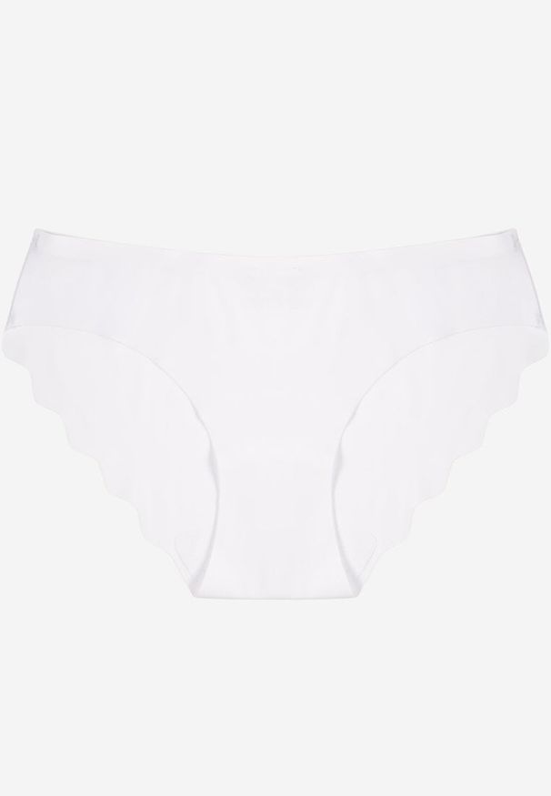Born2be - Białe Bezszwowe Majtki Typu Figi Dolinella. Kolor: biały. Materiał: jeans