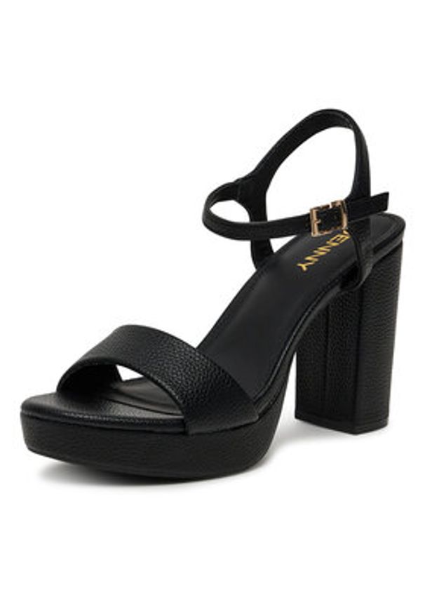 Jenny - JENNY Sandały R23SS00921 Czarny. Kolor: czarny. Materiał: materiał