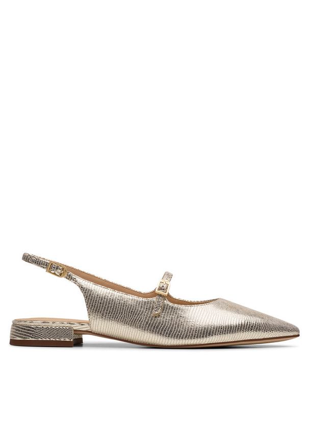 Baleriny Clarks. Kolor: złoty
