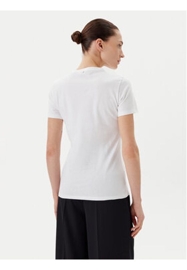 BOSS T-Shirt C_Elogo_21 50540260 Biały Slim Fit. Kolor: biały. Materiał: bawełna