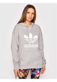 Adidas - adidas Bluza adicolor Trefoil H33589 Szary Relaxed Fit. Kolor: szary. Materiał: bawełna