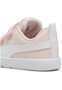 Puma - Sneakersy dla małych dzieci Courtflex V3 PUMA Island Pink White. Kolor: biały, wielokolorowy, różowy. Materiał: guma, materiał, tkanina, syntetyk