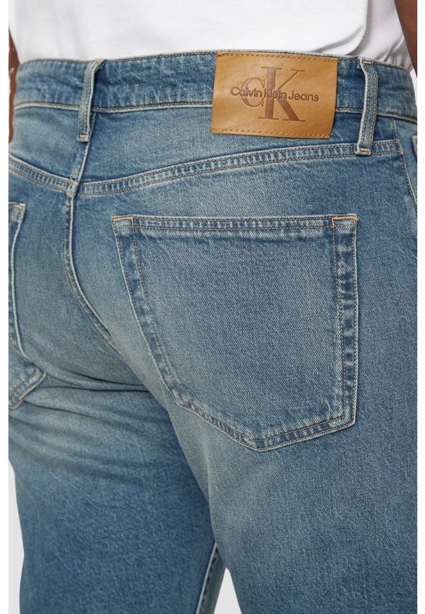 Calvin Klein - CALVIN KLEIN Niebieskie męskie jeansy Skinny, Rozmiar 32/32. Kolor: niebieski