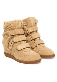 Nokwol Sneakersy Demmi Beżowy. Kolor: beżowy. Materiał: zamsz, skóra