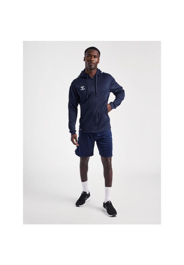 Bluza sportowa męska Hummel Zip. Kolor: biały, niebieski, wielokolorowy. Sport: piłka ręczna