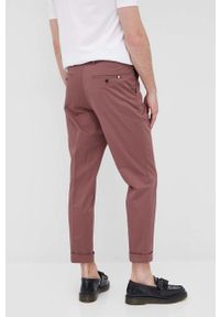 BOSS - Boss spodnie 50468949 męskie kolor fioletowy w fasonie chinos. Kolor: fioletowy. Materiał: tkanina, włókno. Wzór: gładki #4