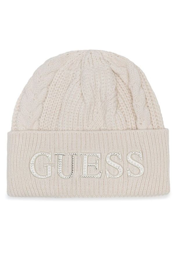 Guess Czapka W3BZ17 Z3360 Beżowy. Kolor: beżowy. Materiał: syntetyk