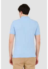 La Martina - LA MARTINA Błękitne męskie polo z małym logo, Rozmiar L. Typ kołnierza: polo. Kolor: niebieski #2