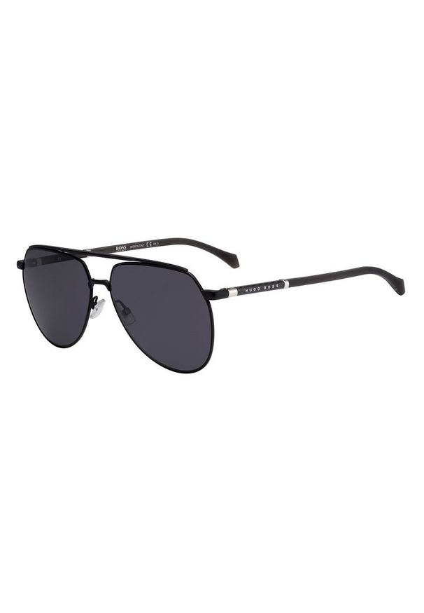 BOSS - Hugo Boss Okulary przeciwsłoneczne męskie kolor czarny. Kolor: czarny
