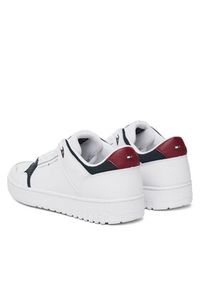 TOMMY HILFIGER - Tommy Hilfiger Sneakersy Th Basket Core Lite Lth Mix FM0FM05518 Biały. Kolor: biały. Materiał: skóra #5