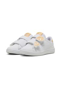 Puma - Sneakersy dziecięce PUMA Smash 3.0 Butterfly PUMA White Almost Apricot Orange. Kolor: żółty, biały, pomarańczowy, wielokolorowy