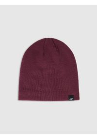 4f - 4F Czapka zimowa męska - czerwona L. Kolor: czerwony. Materiał: syntetyk, materiał. Sezon: zima. Styl: klasyczny, sportowy #1