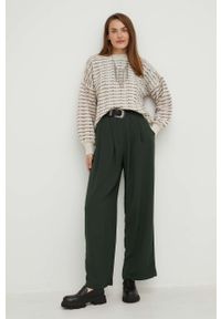 Answear Lab sweter z wełną damski kolor beżowy. Kolor: beżowy. Materiał: wełna. Styl: wakacyjny #2