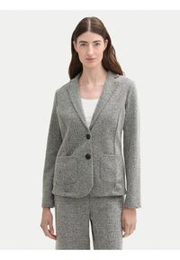 Tom Tailor Marynarka 1043871 Szary Regular Fit. Kolor: szary. Materiał: syntetyk, bawełna
