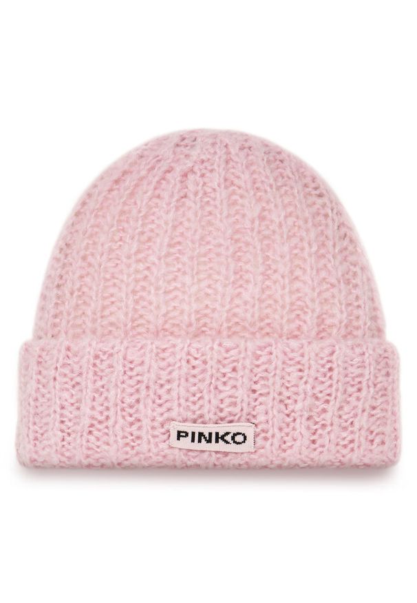 Pinko - Czapka PINKO. Kolor: różowy