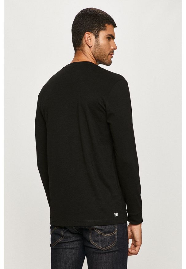 Lacoste - Longsleeve. Okazja: na co dzień. Kolor: czarny. Materiał: dzianina. Długość rękawa: długi rękaw. Styl: casual