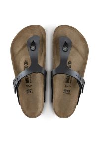 Japonki damskie Birkenstock Gizeh BF. Okazja: na co dzień. Kolor: szary. Materiał: materiał, skóra. Sezon: lato. Styl: klasyczny, elegancki, casual