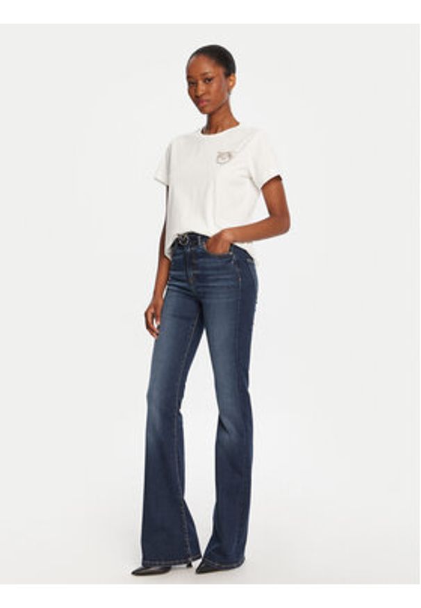 Pinko - PINKO Jeansy Flora Flare 100166 A2RX Granatowy Regular Fit. Kolor: niebieski