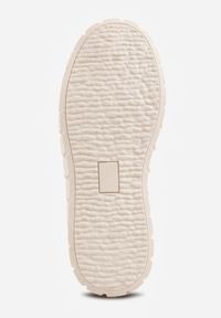 Born2be - Beżowe Casualowe Sneakersy VICES na Grubej Podeszwie z Tłoczeniami Therelle. Okazja: na co dzień. Kolor: beżowy. Materiał: dzianina, jeans #7