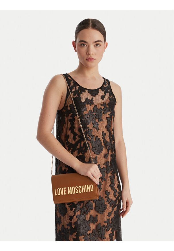Love Moschino - LOVE MOSCHINO Torebka JC4103PP1OKD0200 Brązowy. Kolor: brązowy. Materiał: skórzane