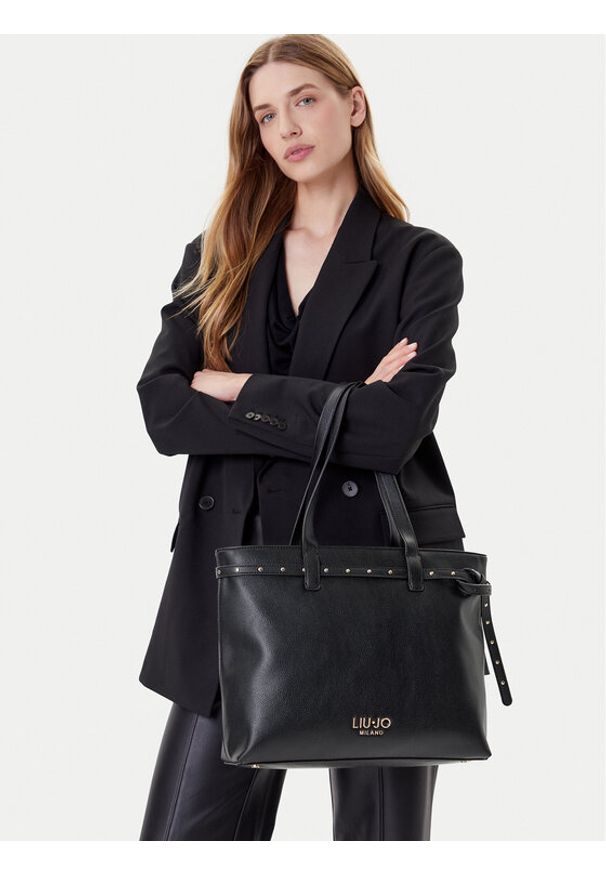 Liu Jo Torebka Ecs M Tote AF5135 E0058 Czarny. Kolor: czarny. Materiał: skórzane