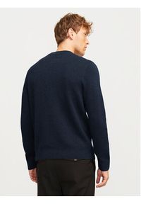 Jack & Jones - Jack&Jones Sweter Milano 12259666 Granatowy Relaxed Fit. Kolor: niebieski. Materiał: bawełna #3