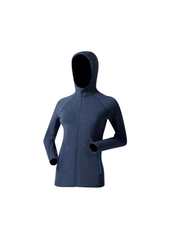 FJORK MERINO - Damska kurtka Merino Ultra 300. Kolor: niebieski. Materiał: wełna, elastan. Sezon: zima. Sport: bieganie