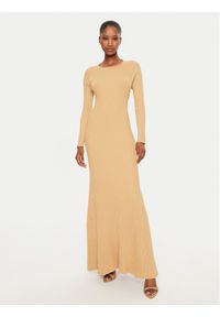 BARDOT - Bardot Sukienka dzianinowa 59510DB Żółty Slim Fit. Kolor: żółty. Materiał: syntetyk