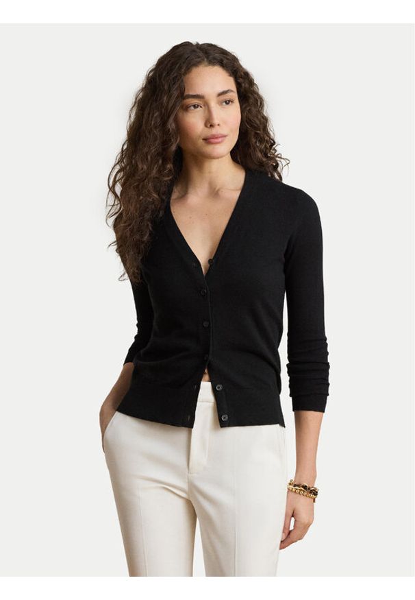 Lauren Ralph Lauren - LAUREN RALPH LAUREN Kardigan 200B22260003 Czarny Regular Fit. Kolor: czarny. Materiał: syntetyk