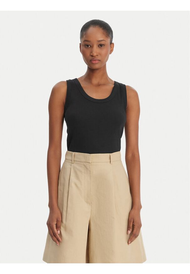 Weekend Max Mara Top Multic 2615941012 Czarny Regular Fit. Kolor: czarny. Materiał: bawełna