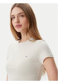 Tommy Jeans T-Shirt DW0DW20459 Beżowy Slim Fit. Kolor: beżowy. Materiał: bawełna #2