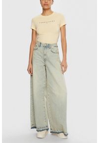 Tommy Jeans - TOMMY JEANS Żółty t-shirt damski, Rozmiar S. Kolor: żółty #5