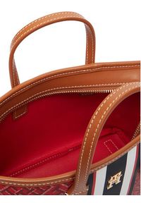 TOMMY HILFIGER - Tommy Hilfiger Torebka Th Monoplay Mini Tote Stripe Le AW0AW18389 Czerwony. Kolor: czerwony. Materiał: skórzane #4