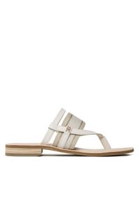 TOMMY HILFIGER - Tommy Hilfiger Japonki Th Webbing Mule Sandal FW0FW07275 Biały. Kolor: biały. Materiał: skóra #1
