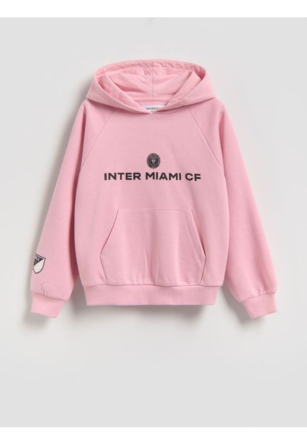 Reserved - Bluza Inter Miami - pastelowy róż. Kolor: różowy. Materiał: dzianina, bawełna